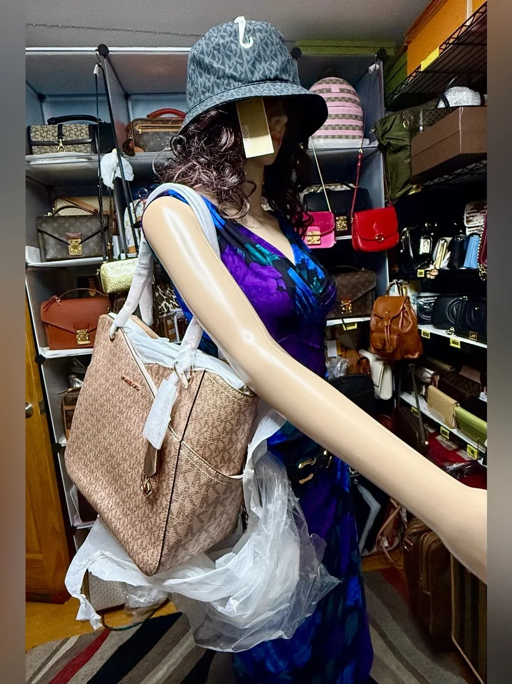 🆕MICHAEL KORS SETs Jet Set Large Chain Shoulder Tote Bag Rose Gold NWT💯Auth $750